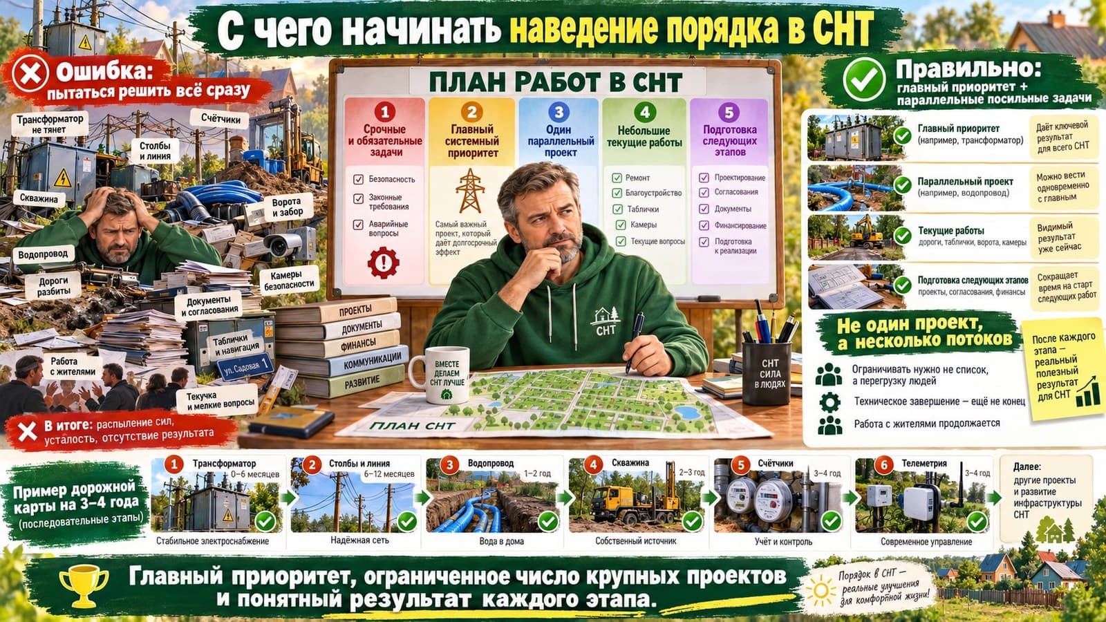 С чего начинать наведение порядка в СНТ